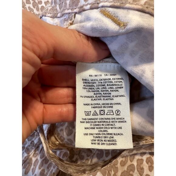 NEW‎ Anthropologie The Wanderer Leopard/Animal Print Utility Pants Sz 28 - Picture 7 of 8